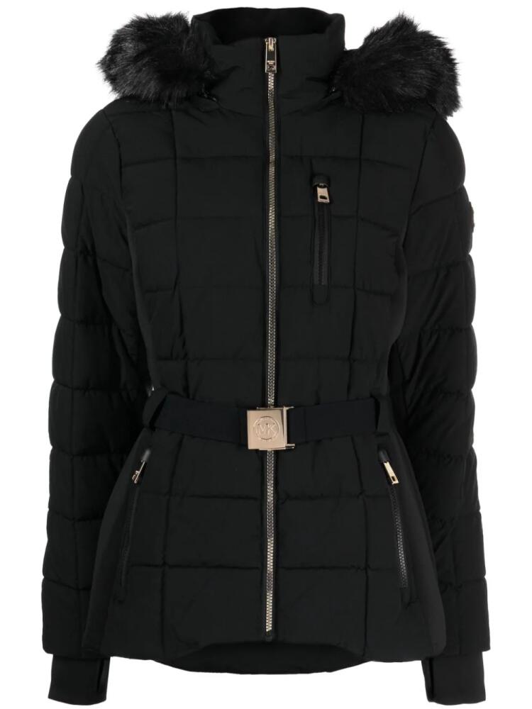 Michael Michael Kors belted puffer coat - Black Cover