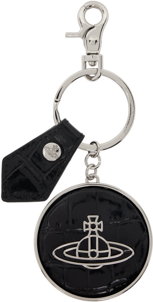 Vivienne Westwood Silver & Black Thin Line Orb Keychain Cover