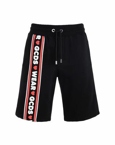 Gcds Man Shorts & Bermuda Shorts Black Recycled cotton Cover