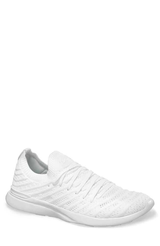 APL TechLoom Wave Hybrid Running Shoe in White/White Cover