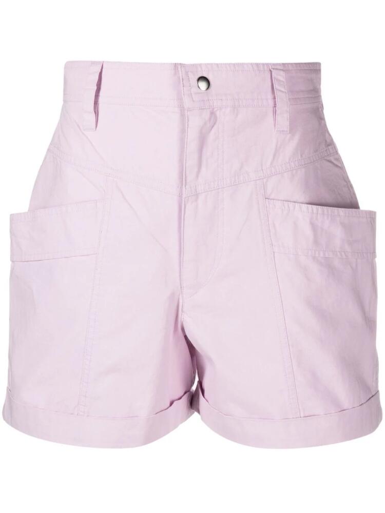 MARANT ÉTOILE high-waisted shorts - Purple Cover