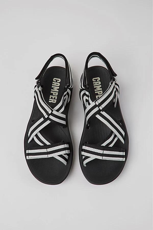 Camper Match Lightweight Recycled Strap Sandals in Black/White Cover