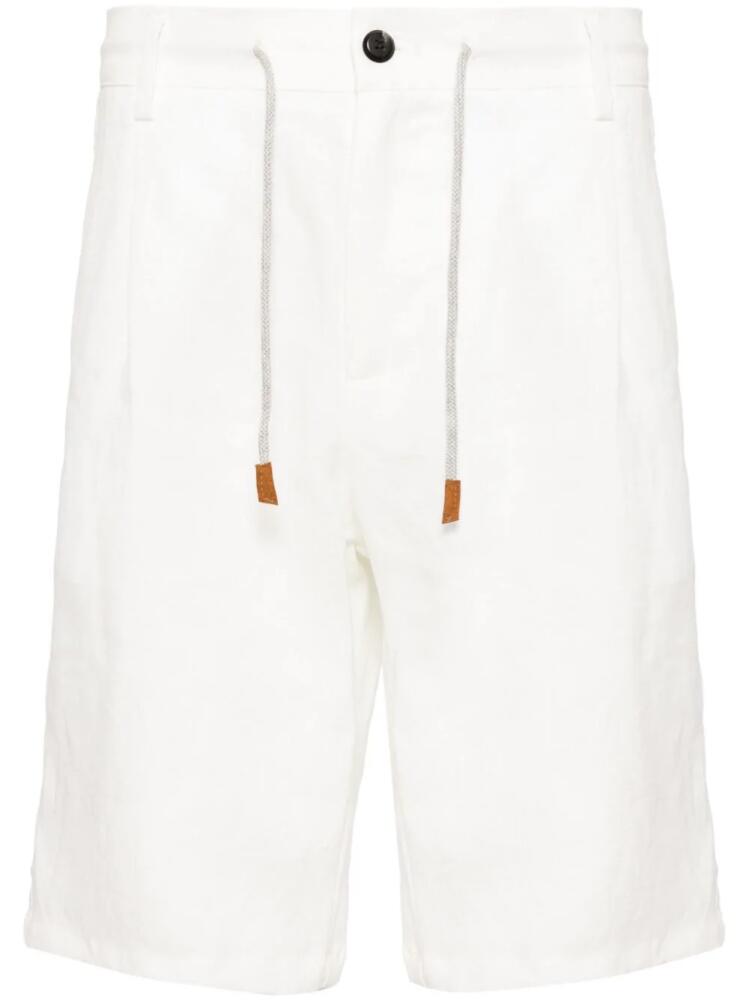 Eleventy linen bermuda shorts - White Cover