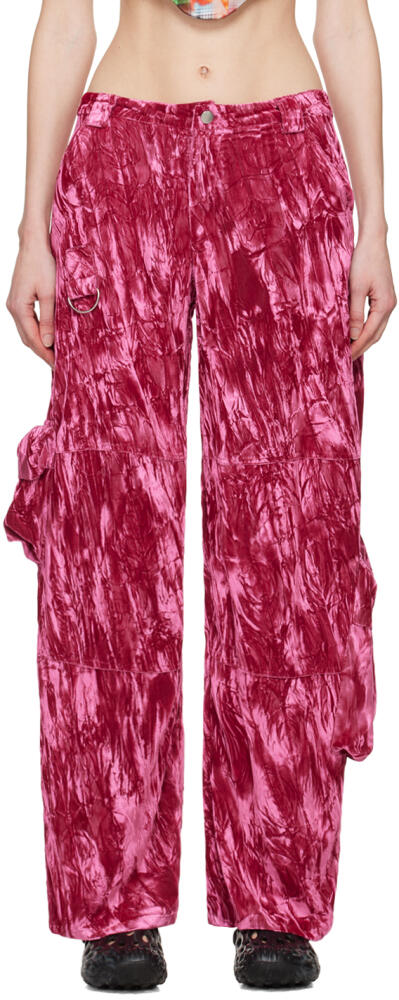 Collina Strada Pink Lawn Cargo Pants Cover