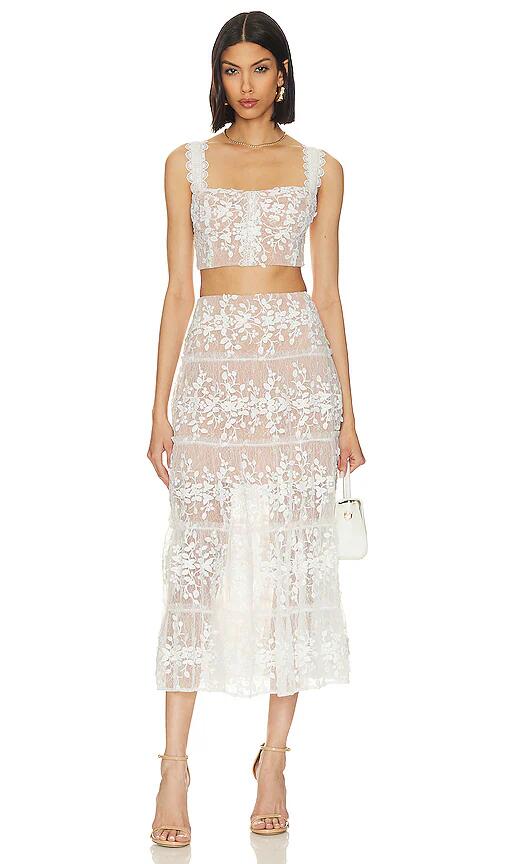 Bronx and Banco Megan Two Piece Set in White Cover