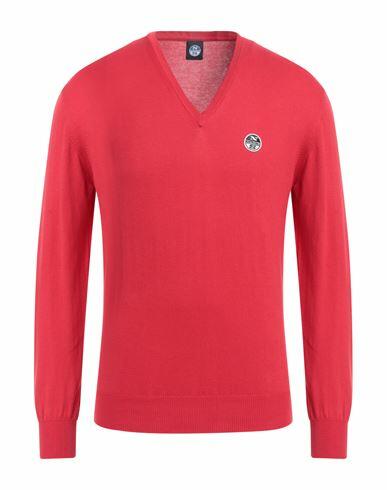 North Sails Man Sweater Tomato red Cotton Cover