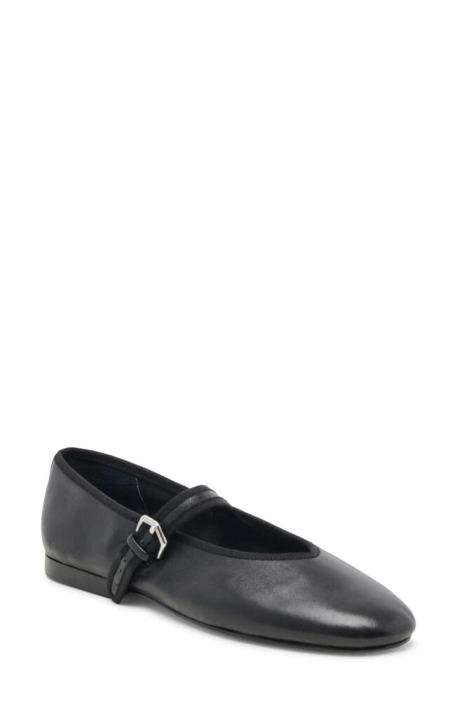 Dolce Vita Roslyn Mary Jane Flat in Black Leather Cover