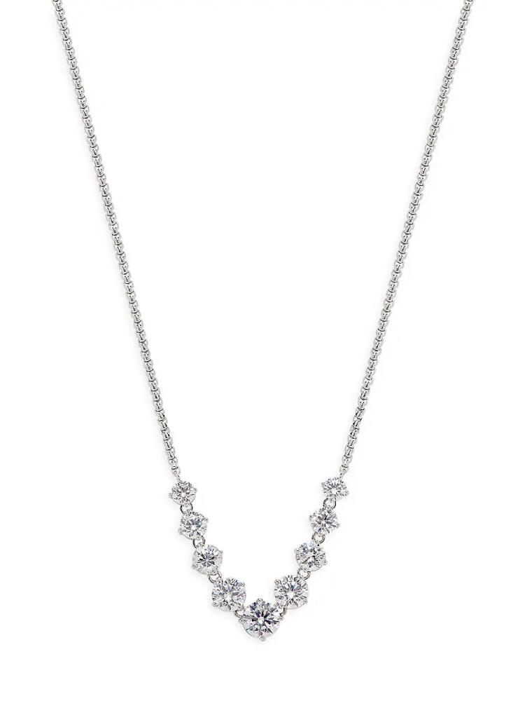 Adriana Orsini Women's Leah Rhodium Plated & Cubic Zirconia Necklace Cover