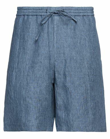 Emporio Armani Man Shorts & Bermuda Shorts Slate blue Linen Cover