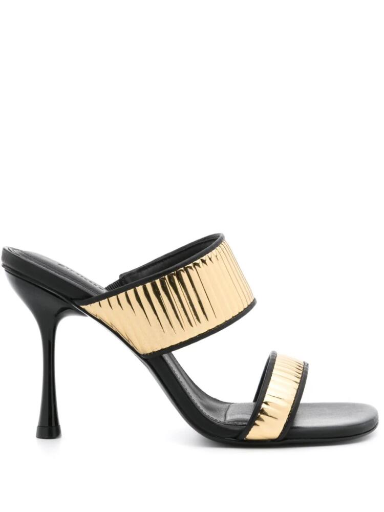 Simkhai Carter ribbed leather mules - Gold Cover