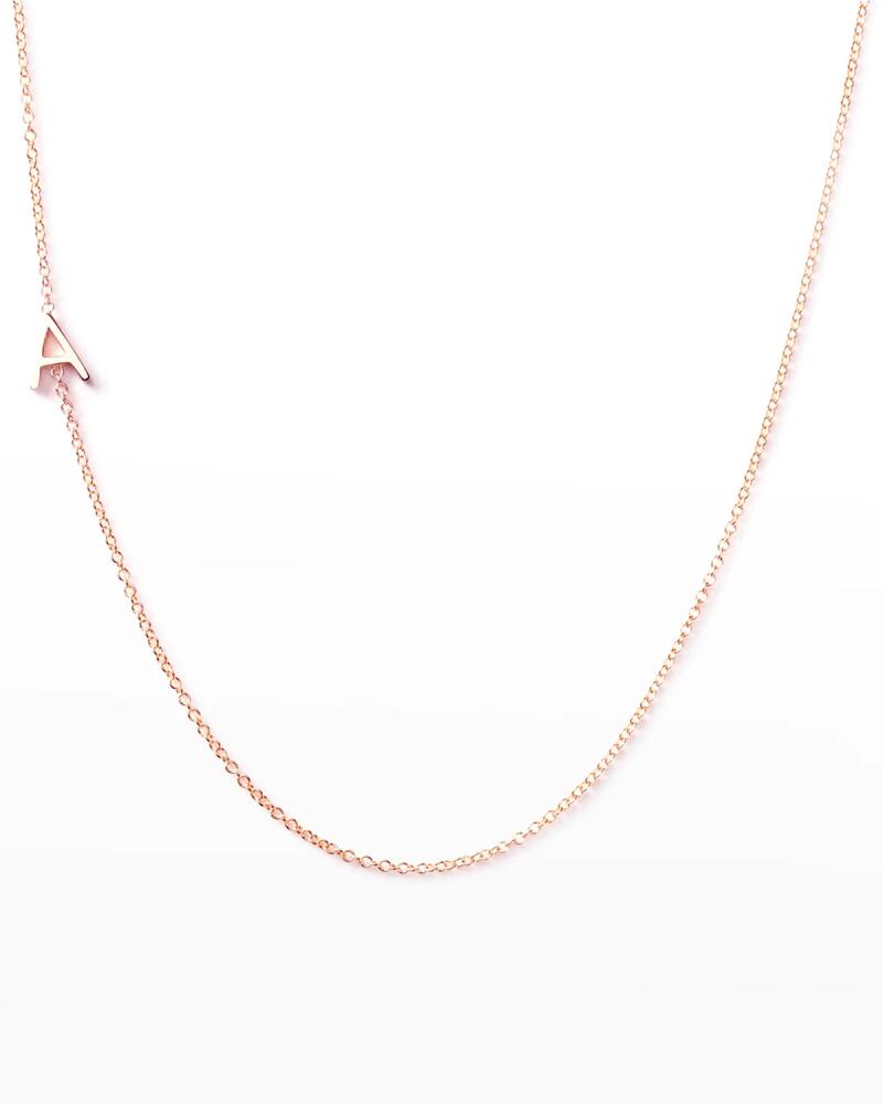 Maya Brenner Designs 14k Rose Gold Mini Letter Necklace Cover