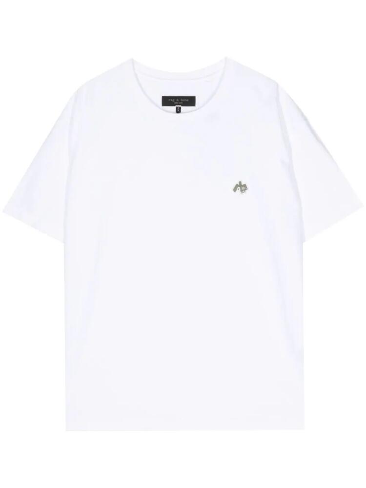 rag & bone appliqué-detail cotton T-shirt - White Cover