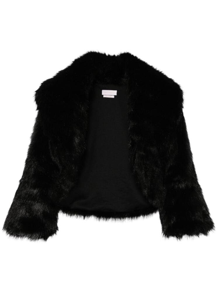 Saiid Kobeisy cropped faux-fur jacket - Black Cover