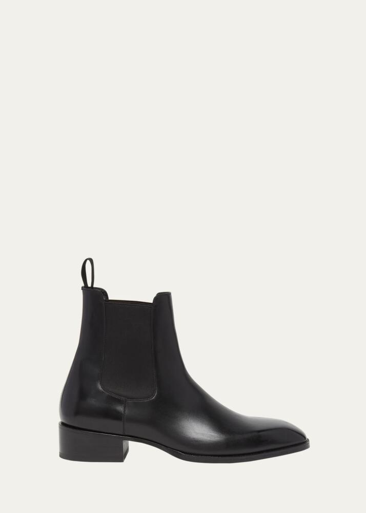 TOM FORD Men's Hainaut Burnished Leather Chelsea Boots Cover