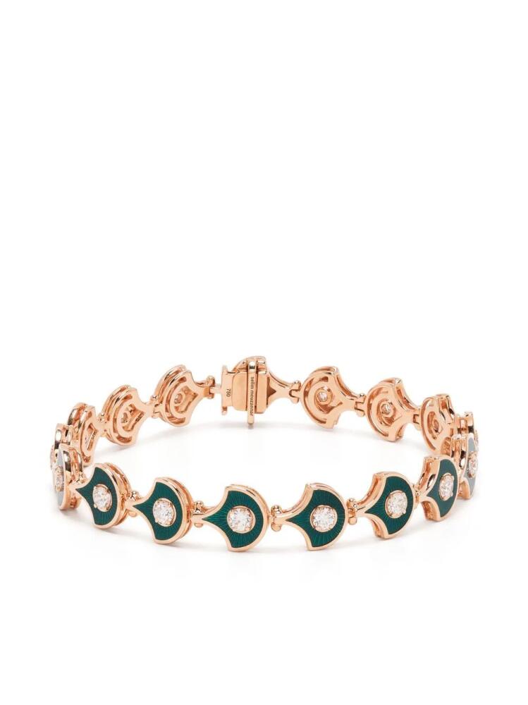 Selim Mouzannar 18kt rose gold Fish For Love diamond bracelet - Green Cover