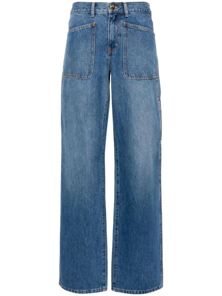 Tory Burch mid-rise wide-leg jeans - Blue Cover