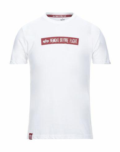 Alpha Industries Man T-shirt White Cotton Cover