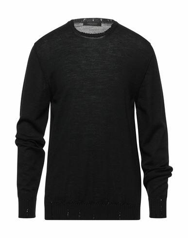 Messagerie Man Sweater Black Merino Wool Cover