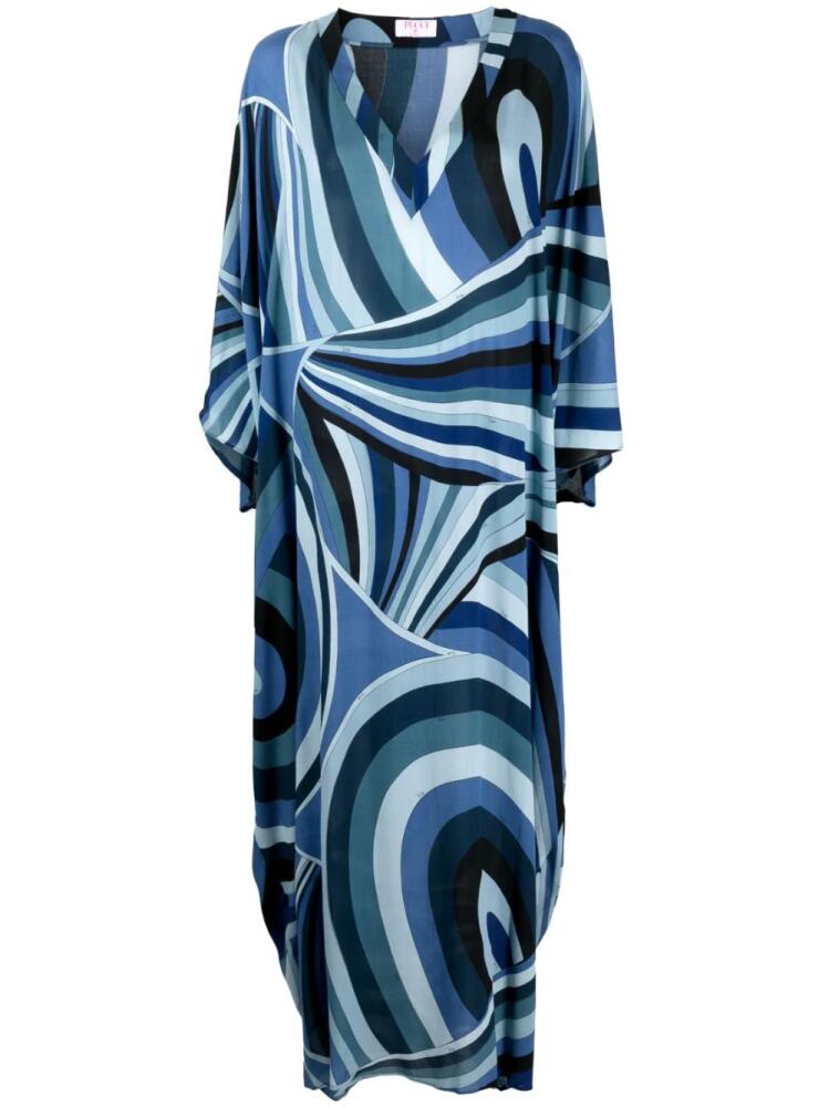 PUCCI Iride-print maxi dress - Blue Cover