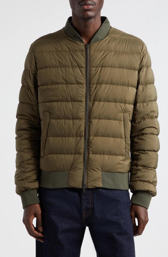 Herno Legend Quilted Down Bomber Jacket in Military Green Cover