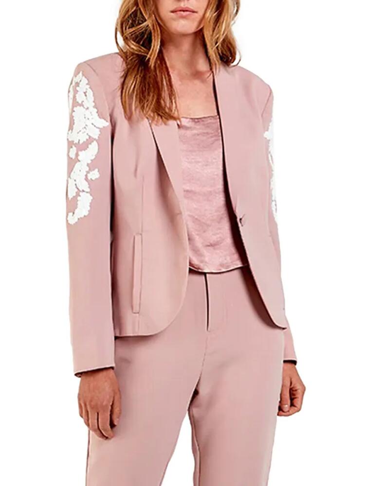 AS by DF Women's Aries Appliqué Blazer - Parisian Rose Cover