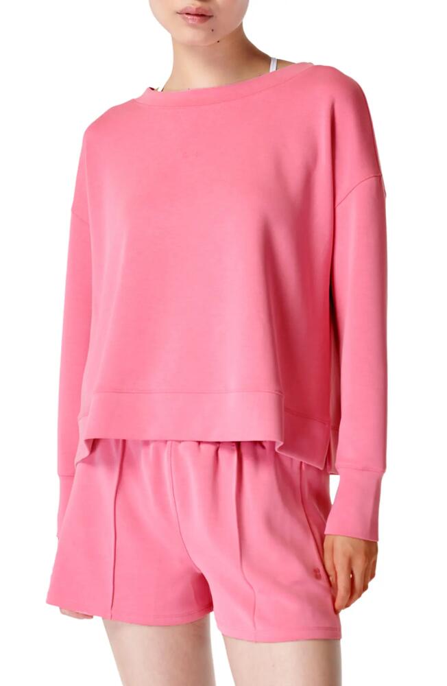 Sweaty Betty Sand Wash CloudWeight Sweatshirt in Lollipop Pink Cover