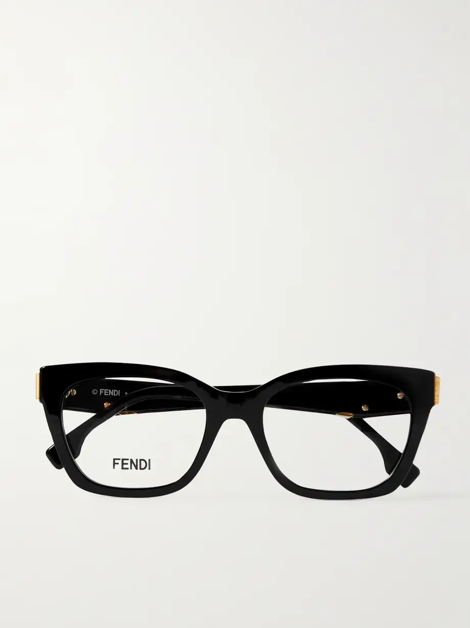 FENDI EYEWEAR - Fendi First Square-frame Acetate Optical Glasses - Black Cover