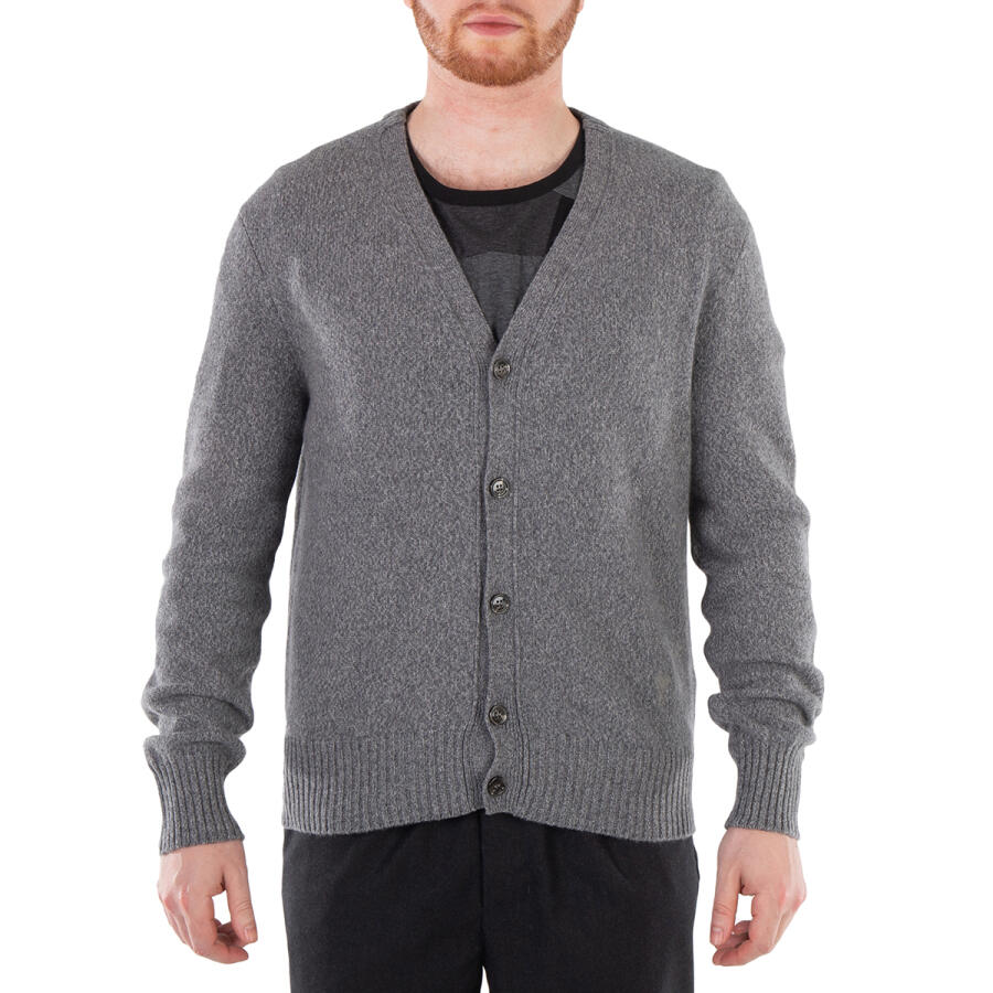 Ami Paris Mens Gris Chine Cashmere Cardigan Cover