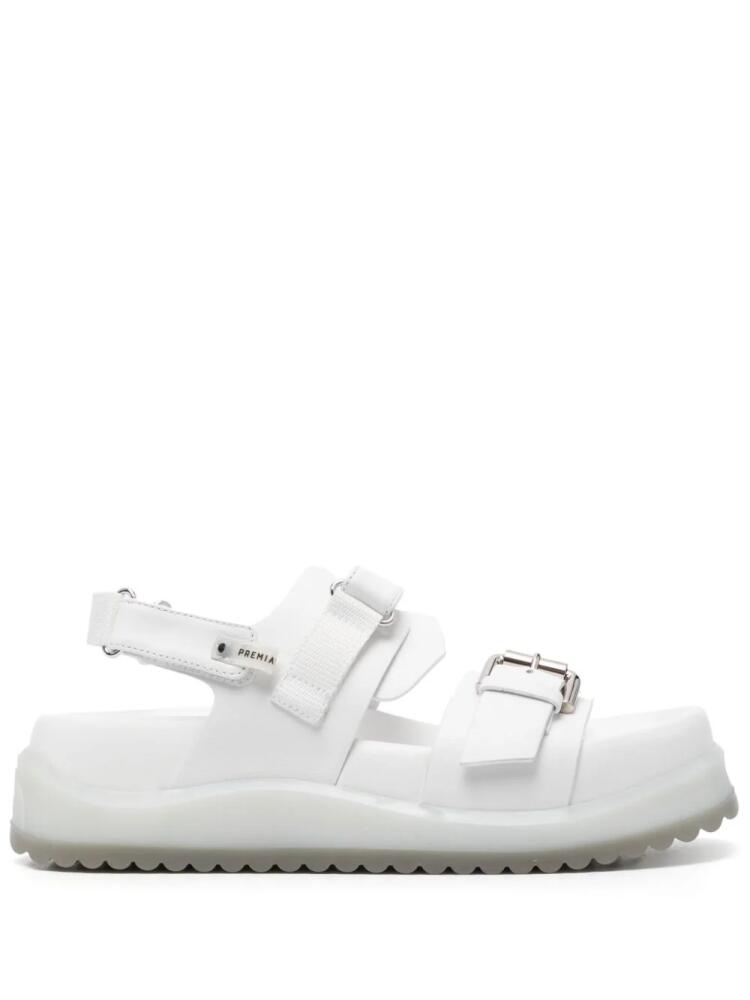 Premiata buckle-detail leather sandals - White Cover