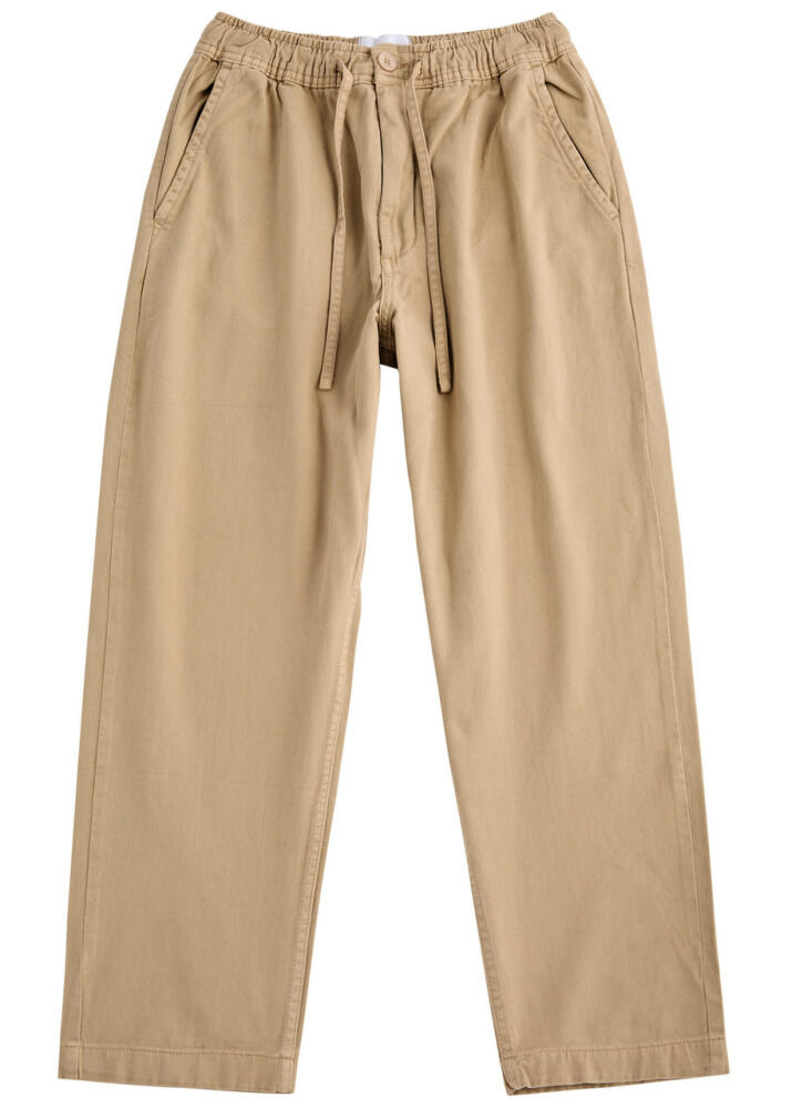 Wax London Kurt Cropped Cotton Trousers - Beige Cover