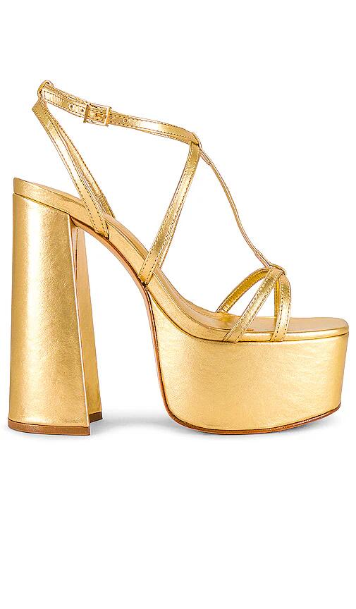 Schutz Adriana Platform in Metallic Gold Cover