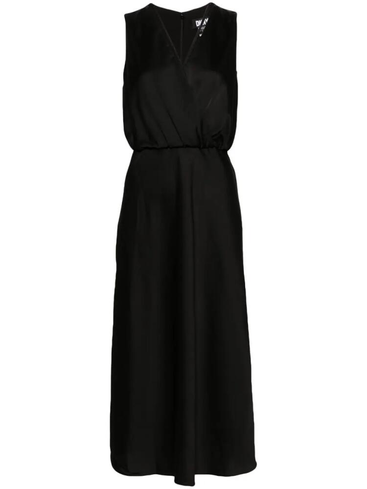 DKNY V-neck satin midi skirt - Black Cover