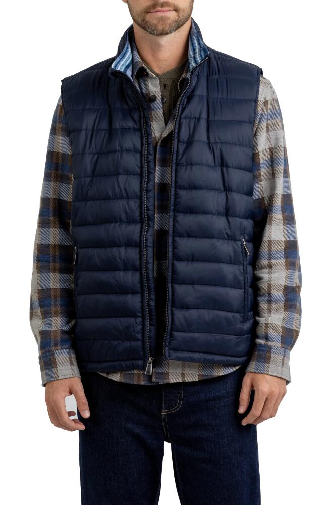 Rainforest Water Resistant Quilted Vest in Navy Big Sky Cover