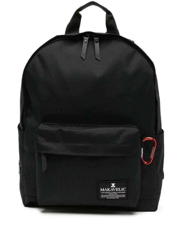 Makavelic logo-patch backpack - Black Cover