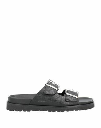 Dsquared2 Man Sandals Black Cowhide Cover