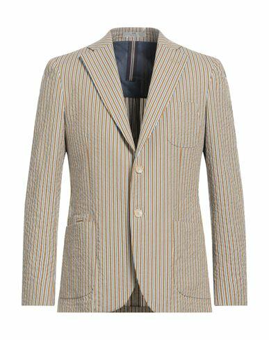 Cc Collection Corneliani Man Blazer Mustard Cotton, Elastane Cover