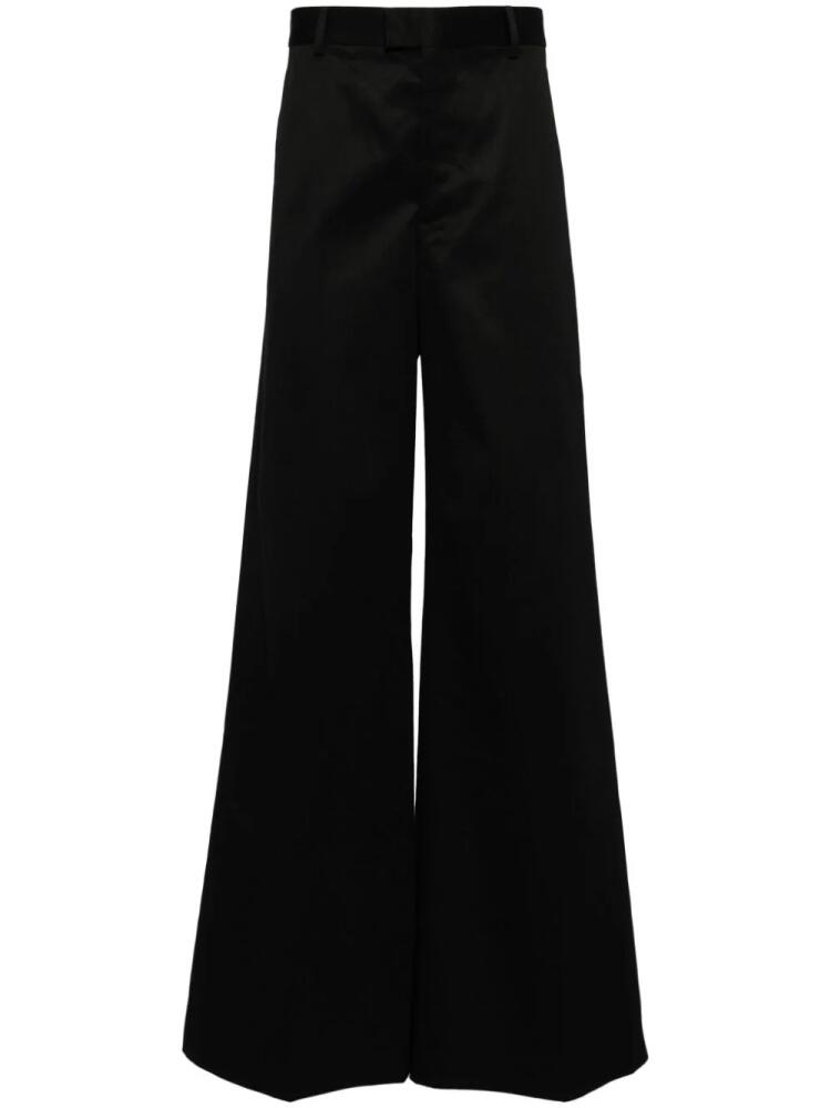 Ann Demeulemeester cotton straight-leg trousers - Black Cover