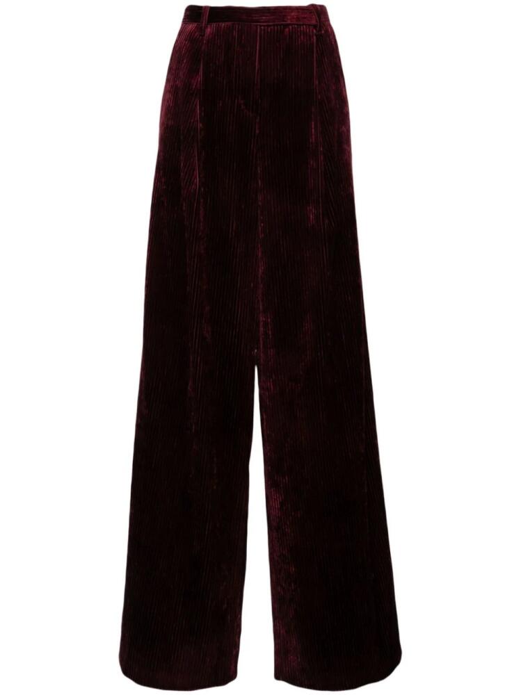 Dorothee Schumacher pleated wide-leg trousers - Red Cover