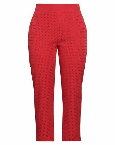 Cristinaeffe Woman Pants Red Polyester, Elastane Cover