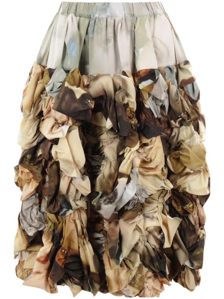 Comme Des Garçons midi skirt with print - Brown Cover