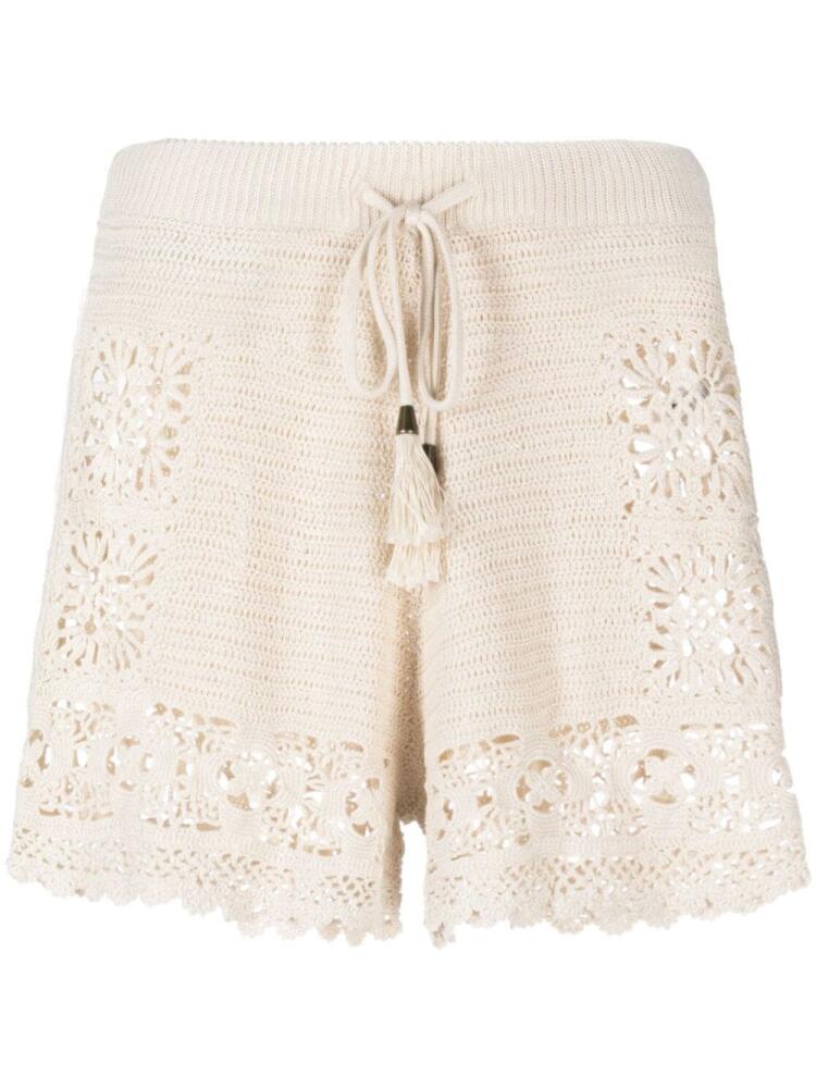 ZIMMERMANN Chintz crochet shorts - Neutrals Cover