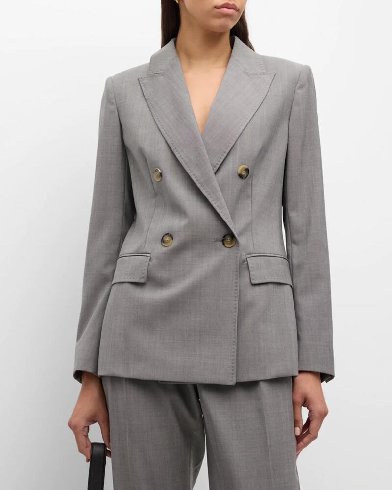 Max Mara Studio Muscari Double-Breasted Pick Stitch Blazer Cover