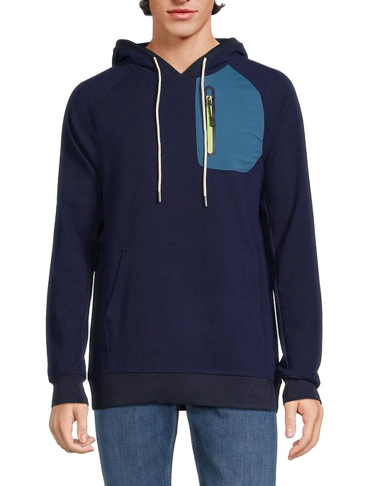 Avalanche Men's Textured Drawstring Hoodie - Deep Navy Cover