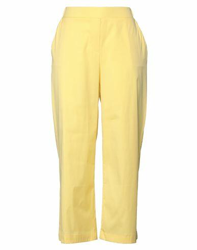 Gran Sasso Woman Pants Yellow Cotton, Polyamide, Elastane Cover