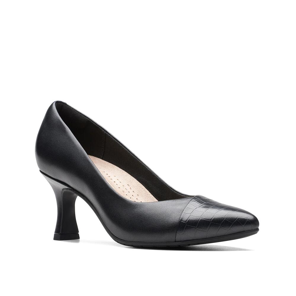 Clarks Kataleyna Rose Pump | Women's | Black Croc Print Cover