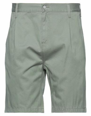 Carhartt Man Shorts & Bermuda Shorts Sage green Cotton Cover