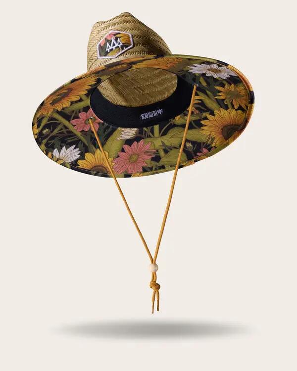 Hemlock Woodstock Straw Lifeguard Hat in Sunflower Cover