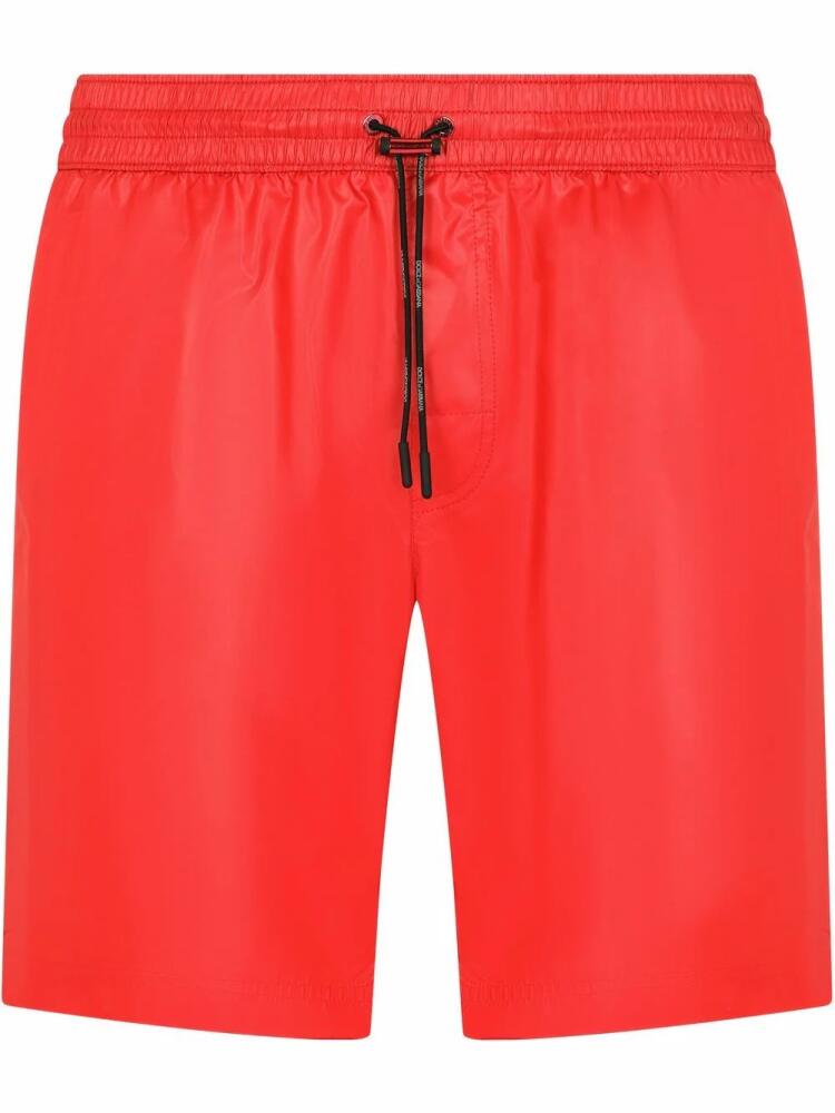 Dolce & Gabbana logo-band long swim shorts - Red Cover