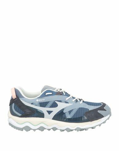 Mizuno Man Sneakers Slate blue Leather, Textile fibers Cover