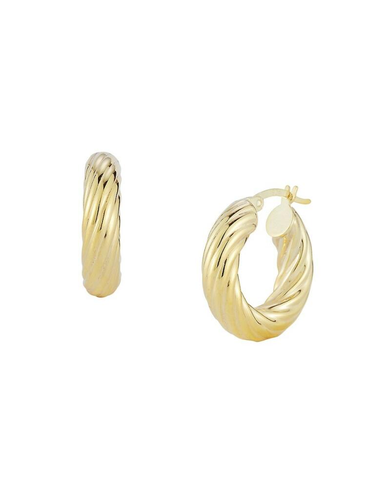 SPHERA MILANO Women's 14K Goldplated Sterling Silver Twist Hoop Earrings Cover